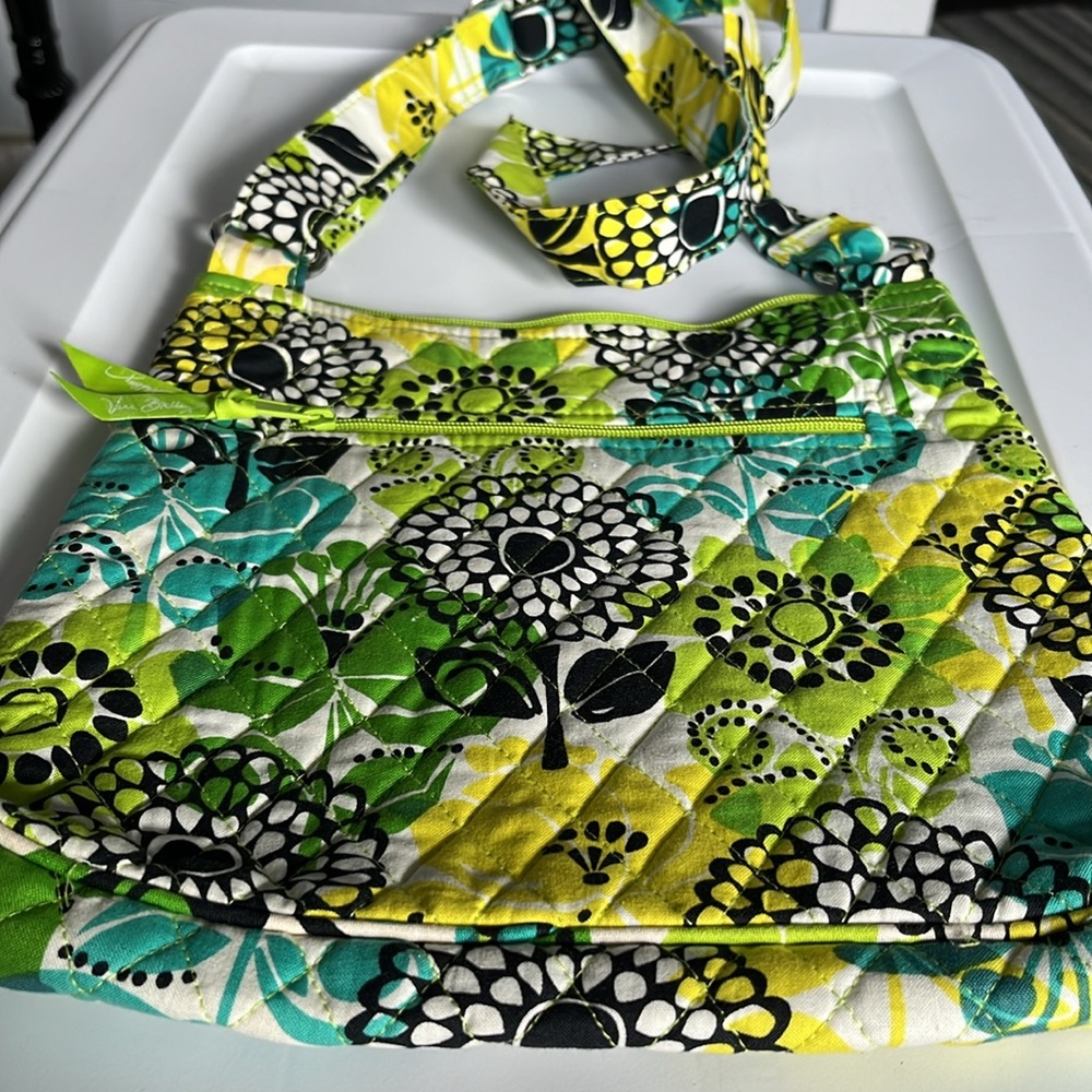 Vera Bradley Retired Lime Up Hipster Cross Body Purse & coin Purse Green Yellow - Picture 6 of 10